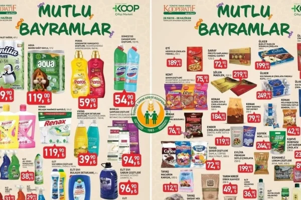 Tarım Kredi Kooperatif Marketlerinde Bayram Fırsatları: 29 Mayıs – 9 Haziran 2025 İndirimli Ürünler Listesi
